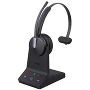 Bezvadu austiņu komplekts Yealink Wh64 Mono ar galvas stīpu birojam/telefonu centram Usb Type-C Bluetooth Black  1208737 6938818324657