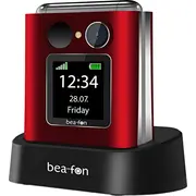 Beafon Fold 10 - 2G, Silver Line, Großtastenklapphandy, rot-silber  Fold10Eu002R 9120124823963