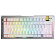 Bezvadu spēļu tastatūra Glorious Gmmk 3 Pro He 75  Custom - Pre-Built, Ansi Asv, Fox slēdži, silver Glo-Kb-Gmmk3-Pro-75-Pb-He-Wl-Sil-Us 840408300056