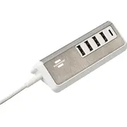 Brennenstuhl estilo Usb-Multiladegerät Weiß/Edelstahl, 5X Usb, Pd 20 Watt  1508230 4007123672295