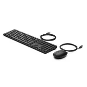 Datora tastatūra Hp  320Mk Usb Wired Mouse Keyboard Combo - Black Us Eng 198122956722