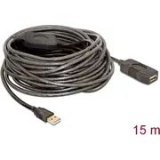 Delock Kabel Usb 2.0 Verlängerung, aktiv 15 m  82689 4043619826896