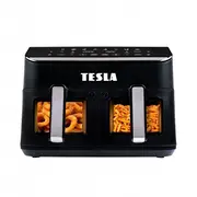 Beztauku cepeškrāsns Tesla Aircook Dualzone Q460 Xxl Daudzfunkcionāla divnodalījumu beztauku 9L Airckdzq460Xxlblk  8595689806330