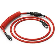 Glorious savīta kabelis Crimson Red, Usb-C uz Usb-A, 1.37M - red/black  Gata-1420 0810069970370 Glo-Cbl-Coil-Red