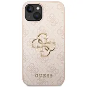 Guess Pu 4G Metal Logo Case Aizsargapvalks priekš iPhone 14 / rozā  Guhcp14S4Gmgpi 3666339088781