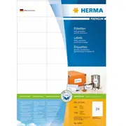 Herma Etiketten Premium A4 weiß 70X37  mm Papier 2400 St. 4464 4008705044646 48219010
