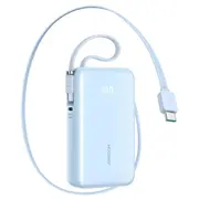 Joyroom Jr-Pr2L 10000 mAh 35W z wbudowanym zwijanym kablem Usb-C niebieski  6956116762179 20882199827