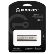 Kingston 32 Gb Ironkey Locker 50 Verschlüsselter Usb-Stick Metall Usb 3.2 Gen1  Iklp50/32Gb 0740617329339