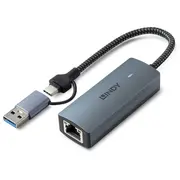 Lindy Usb 3.2 Gen 1 uz 5G Ethernet pārveidotājs  43415 4002888434157 85176200