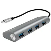 Logilink Usb 3.1 Hub 4-Port Type-C Aluminium Gray  Ua0309 4052792048643 84718000