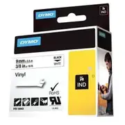 Dymo Vinila lente 9 mm x 5,5 m, White/Black  18443 071701184436