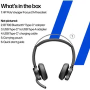 Poly Headset Voyager Focus 2 Teams zert. Bt Usb-C/A  9T9J4AaAc3 0198122157228 85183000