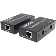 Premiumcord Hdmi2.0 Av signāla pārraides pagarinātājs līdz 60M pa vienu Cat5E/Cat6/Cat7 kabeli  khext60-15 8592220026158