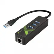 Techly Usb 3.0 adapteris ar Gigabit Ethernet un 3 portiem  Idata-Usb-Etgiga-3U2 8051128105803 84718000