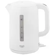 Tējkanna Adler  Kettle Ad 1386 Electric 1850 W 2.2 L Plastic 360 rotational base White 5905575910394