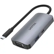 Unitek D1051A Usb-C centrmezgls 1Xusb 3.1 Gen1 Vga 2Xhdmi Pd Mst  4894160042972 51661