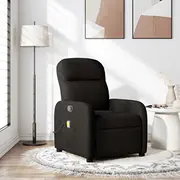 vidaXL Saliekams masāžas krēsls, Black, ar auduma apdari  4015534 8721158335401