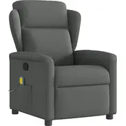 vidaXL Saliekams masāžas krēsls, dark grey, ar auduma apdari  4015587 8721158335937