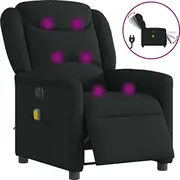 vidaXL Elektriska masāžas krēsls, izvelkams, Black, audums  3303186 8721102961687