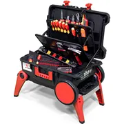Wiha Werkzeug-Set Xxl 4 electric Black/Rot, 80-Teilig, mit Trolley-Koffer  45734 4010995457341