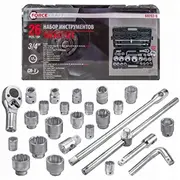 Komplekts ar 26 instrumentiem 3/4 1 12-Šķautņu  F-68262-9 5905101382626