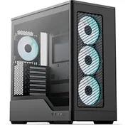 Aerocool D520A Pc-Gehäuse, Midi-Tower, Atx, Tempered Glass, Rgb - Black  Gesi-440 4711530964095 Accm-Ds05143.11