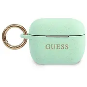 Aizmugurējais vāciņš Guess  Guacapsilglgn Airpods Pro cover green/green Silicone Glitter Gue001051-0 3700740494394