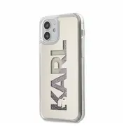 Aizmugurējais vāciņš Karl Lagerfeld iPhone 12 mini 5.4 Liquid Glitter daudzkrāsains spoguļa Silver  Klhcp12Sklmlgr 3700740483374