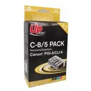 Aksesuāri un izejmateriāli Uprint  Tintes kārtridžs Canon Pgi-5/Cli-8 Multipaka C-8/5-Pack-Up 3584770881894