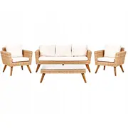 Āra mēbeļu komplekts ar galdu 5 personām Vittoria Xl Technorattan Off-White  517046 Bel 4255664881908