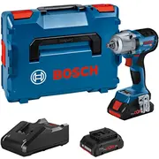 Bosch Powertools Akku-Schlagschrauber Gds 18V-450 Hc Professional, 18Volt Blau/Black, 2X Li-Ion Akku Procore18V 4,0Ah, Bluetooth Modul, in L-Boxx  06019K4002 4059952568034