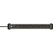 Brennenstuhl Premium-Alu-Line Steckdosenleiste 10-Fach Black/Aluminium, 3 Meter Kabel, mit Sicherheitsschalter  1391030000 4007123677412