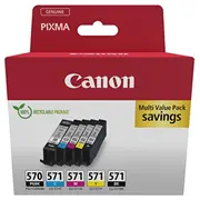 Canon Cli-571Bk/C/M/Y Pgi-570Pgbk Druckerpatronen Multipack  0372C006 8714574679211