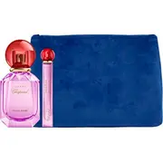 Chopard Luxury Naturals parfīmu komplekts Happy Felicia Roses, Eau De Parfum, sievietēm, 100 ml  10 Chopard, sintētiskās ādas soma, kosmētikas somiņa, Blue, 2.4 x 9 6.2 7640177361790