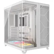 Corsair Air 5400 Lx-R Link Pc-Gehäuse, Midi Tower, Tempered Glass, Rgb - weiß, 3X 120-Mm-Lüfter inklusive  Gecs-218 0840440406587 Cc-9011321-Ww