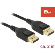 Delock Displayport Kabel  St 8K 60Hz 2.00M Black 85660 4043619856602 85444290