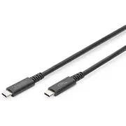 Digitus Usb4 Gen 3X2 Kabel, Usb-C Stecker  Stecker, 40Gbit/S Black, 1 Meter, Pd 3.1, Laden mit 240 Watt Ak-300343-008-S 4016032481089