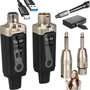 Bezvadu audio pārraides sistēma Dna Wxlr1 Uhf Usb-C 48V Phantom 2X adapteris Xlr/Jack 6,35 mm komplekts  5908249827219