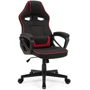 Fotel Sense7 Knight materiałowy czarno-czerwony  5902659841599