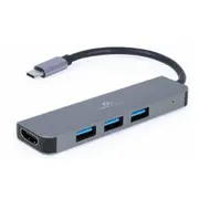 Gembird Usb Type-C 2In1 Multi-Port Adapters Hub  Hdmi Hubs A-Cm-Combo2-01 8716309121446