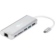 Goobay Usb-C daudzportu adapteris Hdmi Usb Cr Rj45 Pd Alumīnijs  76788 4040849767883