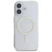 Guess Iml Glitter Ring Magsafe Case Aizsargapvalks priekš iPhone 16 Plus / caurspīdīgs  Guhmp16Mhfgeret 3666339307561