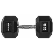 Hms Hantel Hex Pro gumijots hanteles 1 x 25 kg  17-66-121 5906727001472