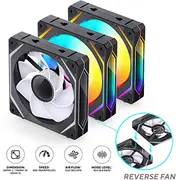 Jonsbo Zl-120Br Pwm Argb ventilatoru komplekts 3 gab., apgriezta orientācija - 120Mm, Black  Lujb-042 6970620553894