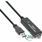 Usb kabelis Inline Usb-A - 20 m Black 35657  4043718235735