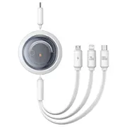 Kabelis Baseus  Fast Charging Cable 3In1 Free2Draw Usb-C to Usb-C/Lightning/Micro 100W, 1,1M White P10368700211-03 6932172656447