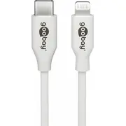 Kabelis Goobay  Lightning - Usb-C Usb charging and sync cable, 2 m, white male Apple 8-Pin 39448 4040849394485