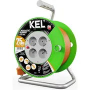 Kel pagarinātājs ar spoli Standard Line 25M H05Vv-F 3X1,5 4Xgs 16A Orange W-97045  5902273400790