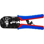 Knipex Crimpzange 97 51 13 für Westernstecker Blau/Rot, Rj-45-Stecker  4003773087908