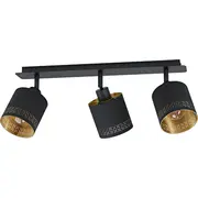 Griestu lampa Eglo Spot light Esteperra, 3 x E27, max 28 W, Black/Gold, 57.5 cm  9002759992781